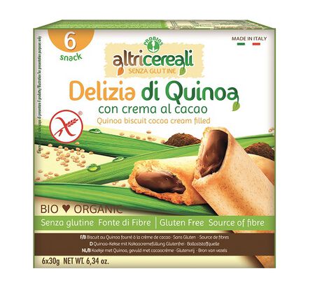 ALTRICEREALI DELIZIA QUINOA CON CREMA DI CACAO BIO 180 G image not present