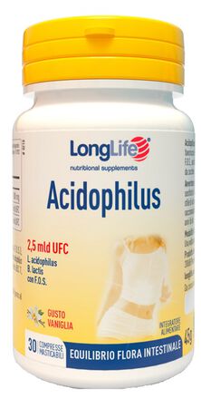 LONGLIFE ACIDOPHILUS 30 COMPRESSE MASTICABILI image not present
