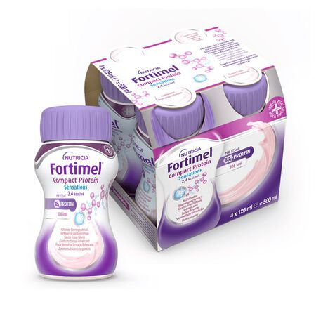 NUTRICIA FORTIMEL COMPACT PROTEIN GUSTO FRUTTI ROSSI RINFRESCANTI 4 BOTTIGLIE DA 125 ML image not present