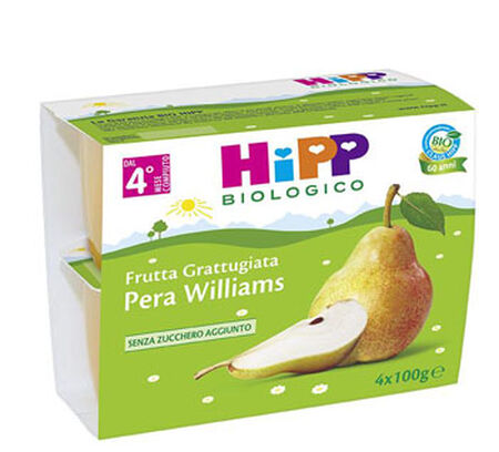 HIPP BIO HIPP BIO FRUTTA GRATTUGGIATA PERA WILLIAMS 4X100 G image not present