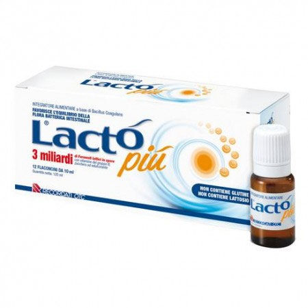 LACTO PIU 3 MILIARDI 12 FLACONCINI image not present