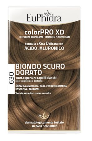 EUPHIDRA COLORPRO XD 630 BIONDO SCURO DORATO GEL COLORANTE CAPELLI IN FLACONE + ATTIVANTE + BALSAMO + GUANTI image not present