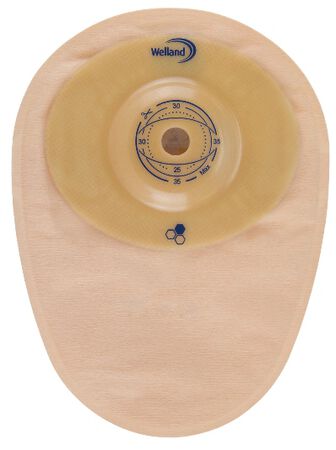 SACCA PER COLOSTOMIA WELLAND AURUM CONVEX COLO MIDI OPACA RITAGLIABILE DIAMETRO 13-35 MM INIZIO CONVESSITA' 35 MM 10 PEZZI image not present