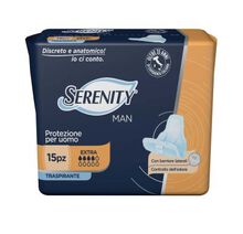 PANNOLINO SERENITY LIGHT MAN EXTRA CON ADESIVO O ALTRO FISSAGGIO 15 PEZZI