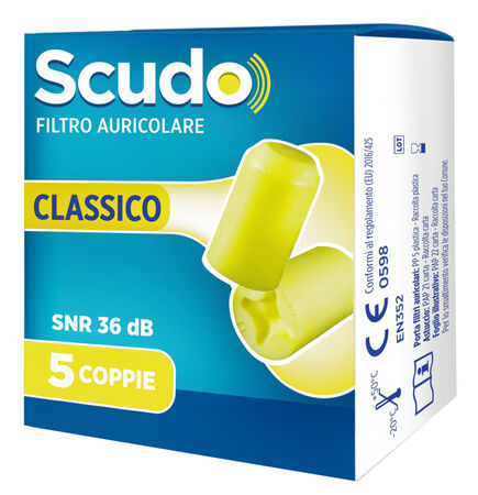SCUDO FILTRO AURICOLARE CLASSICO SNR 36 DB 7-12MM 5 PAIA image not present