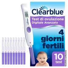 TEST DI OVULAZIONE CLEARBLUE DIGITALE AVANZATO 10 PEZZI