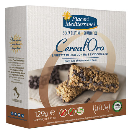 PIACERI MEDITERRANEI BARRETTA DI RISO CON MAIS E CIOCCOLATO 129 G image not present