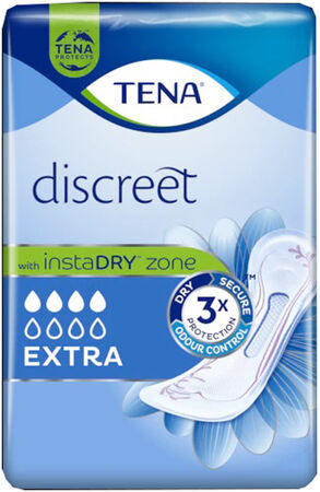 ASSORBENTE INCONTINENZA LEGGERA TENA DISCREET EXTRA 10 PEZZI image not present