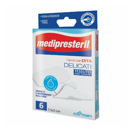 CEROTTO PER DITA MEDIPRESTERIL DELICATO TNT 7,5X5CM 6 PEZZI image not present