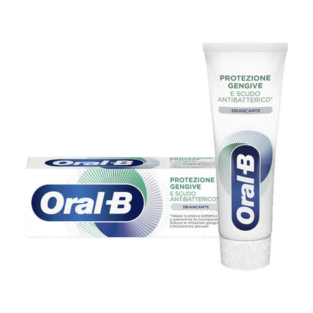ORALB PROTEZIONE GENGIVE E SCUDO ANTIBATTERICO SBIANCANTE 75 ML image not present