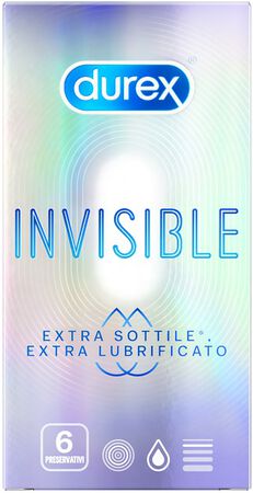 DUREX INVISIBLE EXTRA LUBRIFICATO 6 PEZZI image not present