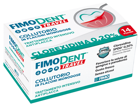 FIMODENT TRAVEL COLLUTORIO CLOREXIDINA SPDD 0,20% 14 FLACONCINI MONODOSE 10 ML image not present