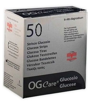 STRISCE MISURAZIONE GLICEMIA OGCARE 50 PEZZI image not present