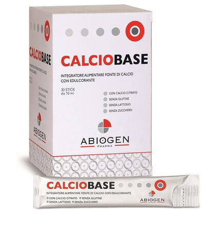 CALCIOBASE 30 STICK DA 10 ML SENZA ZUCCHERI AGGIUNTI SENZA GLUTINE E SENZA LATTOSIO image not present