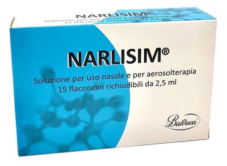 NARLISIM SOLUZIONE PER USO NASALE E AEROSOLTERAPIA 15 FLACONCINI RICHIUDIBILI DA 2,5 ML L'UNO image not present