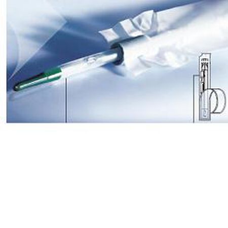CATETERE VESCICALE IN PVC MONOUSO PER CATETERISMO INTERMITTENTE MOBILE LUBRIFICATO IN GEL CON CAPSULA DI GEL INTEGRATA 2 FORI ATRAUMATICI LUNGHEZZA 30 CM PUNTA ERGOTHAN CH10 image not present