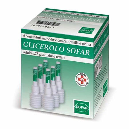 GLICEROLO (SOFAR)*AD 6 contenitori monodose 6,75 g soluz rett con camomilla e malva image not present