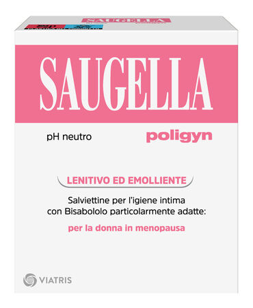 SAUGELLA POLIGYN PH NEUTRO SALVIETTINE IGIENE INTIMA LENITIVO ED EMOLLIENTE 10 PEZZI image not present