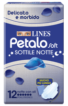 LINES PETALO SOFT SOTTILE NOTTE CON ALI IPOALLERGENICO 12 PEZZI