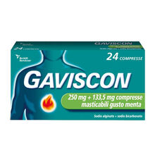 GAVISCON*24 cpr mast 250 mg + 133,5 mg menta