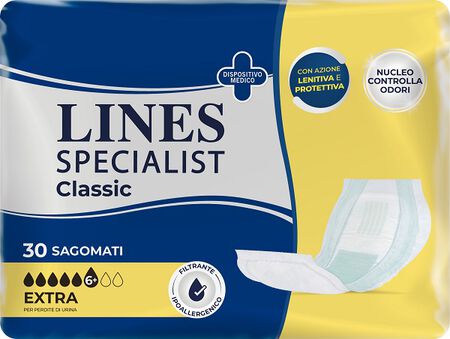 PANNOLONE LINES SPECIALIST CLASSIC SAGOMATO EXTRA 30 PEZZI image not present