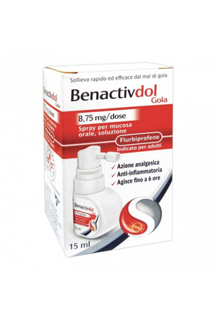 BENACTIVDOLMED*spray mucosa orale 15 ml 8,75 mg/dose image not present