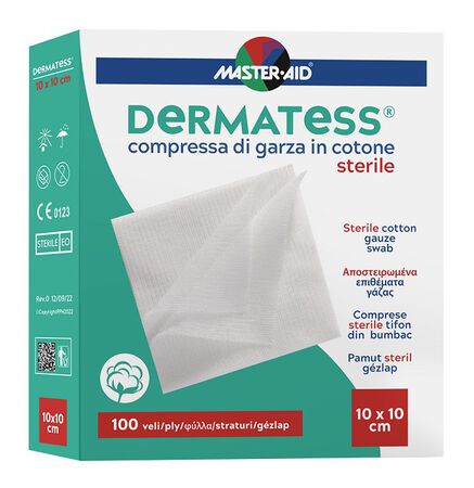 GARZA IDROFILA DERMATESS COT 10X10 100 PEZZI image not present