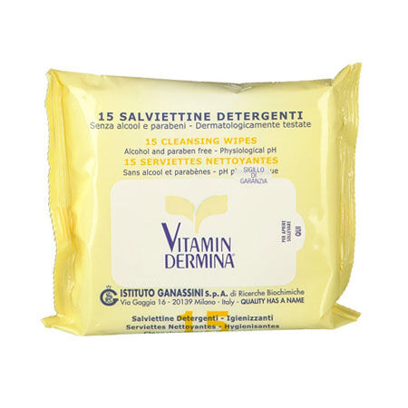 VITAMINDERMINA SALVIETTINE DETERGENTI 15 PEZZI image not present