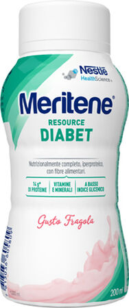 MERITENE RESOURCE DIABET FRAGOLA ALIMENTO IPERPROTEICO 28 VITAMINE E MINERALI 200 ML image not present