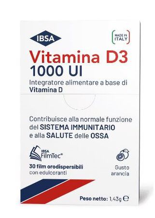 VITAMINA D3 IBSA 1000UI 30 FILM ORODISPERSIBILI image not present