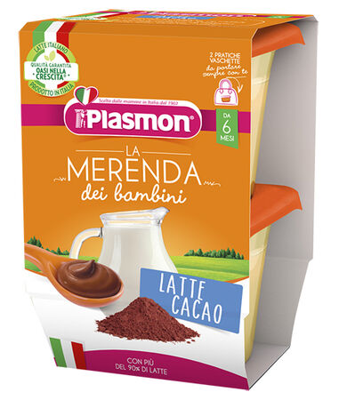 PLASMON LA MERENDA DEI BAMBINI MERENDE LATTE CACAO ASETTICO 2 X 120 G image not present