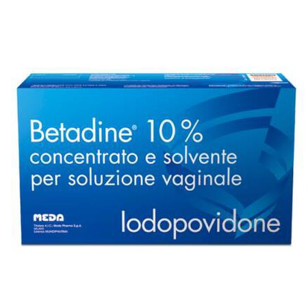 BETADINE*soluz vag 5 flaconi + 5 fiale 10 ml 10% + 5 cannule image not present