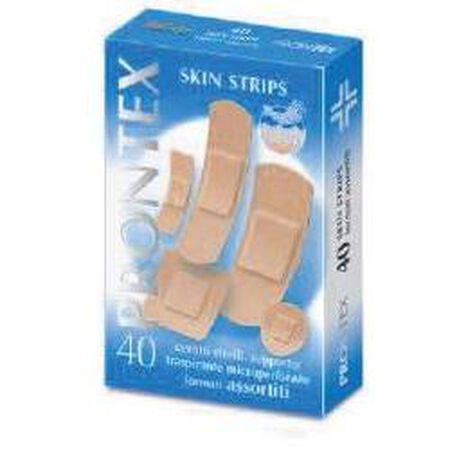 CEROTTO PRONTEX SKIN STRIPS 6 FORMATI ASSORTITI ASTUCCIO 40 PEZZI image not present